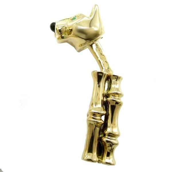 Cartier Panthere Bamboo Vintage Yellow Gold Cufflinks - Image 3
