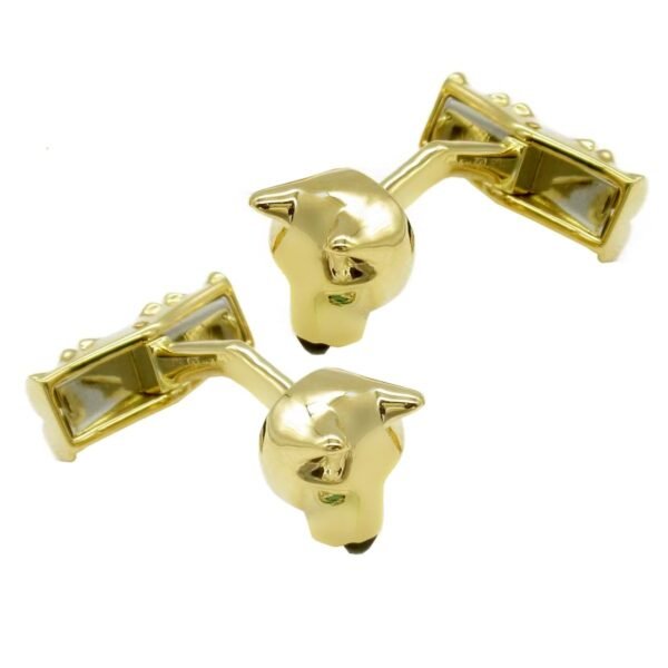 Cartier Panthere Bamboo Vintage Yellow Gold Cufflinks
