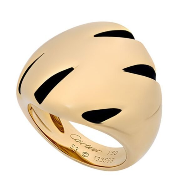 Cartier Panthere Claw Yellow Gold Cocktail Ring Sz 6 1/2 - Image 2