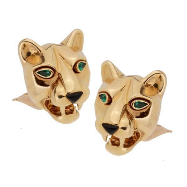 Cartier Panthere Day Night 18k Gold Drop Earrings - Image 2