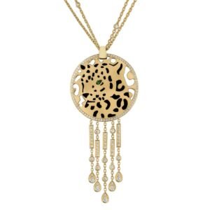 Cartier Panthere Diamond 18k Yellow Gold Necklace