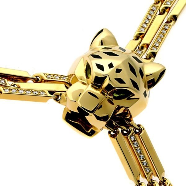 Cartier Panthere Diamond Gold Necklace - Image 2