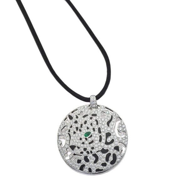 Cartier Panthere Diamond White Gold Pendant Necklace