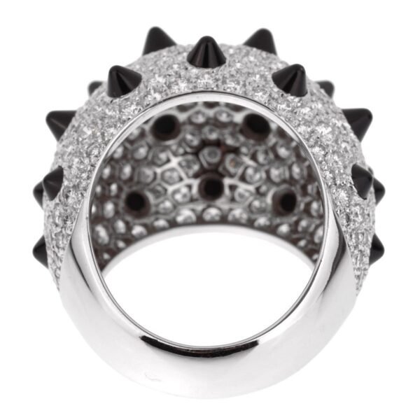 Cartier Panthere de Cartier Spike Diamond Onyx White Gold Ring - Image 2