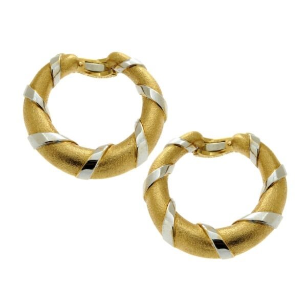 Cartier Paris 18k Yellow & Yellow Gold Hoop Earrings - Image 3