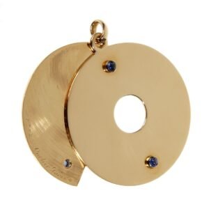 Cartier Paris Cigarillo Cutter Sapphire Yellow Gold Pendant
