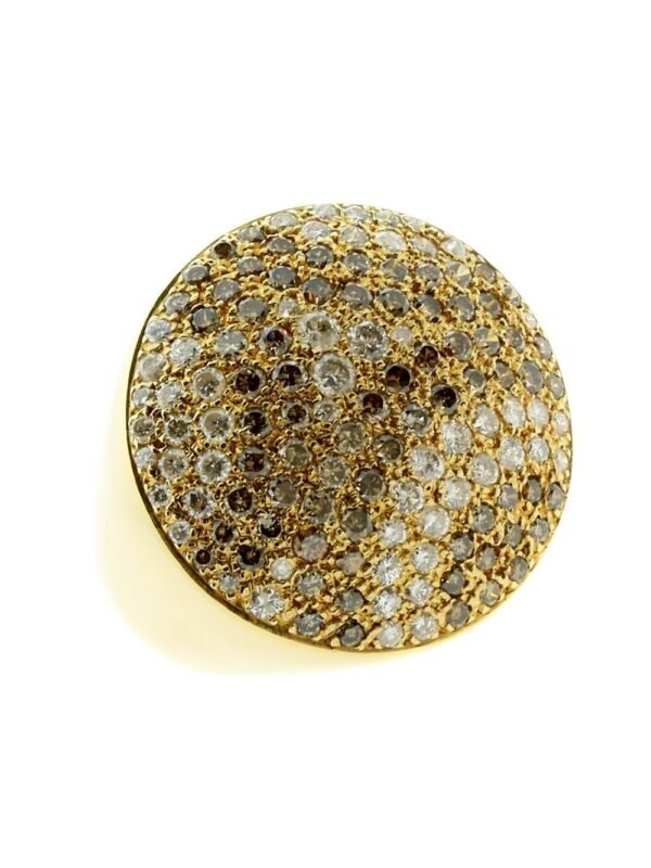 Cartier Pave Fancy Diamond Gold Ring - Image 2
