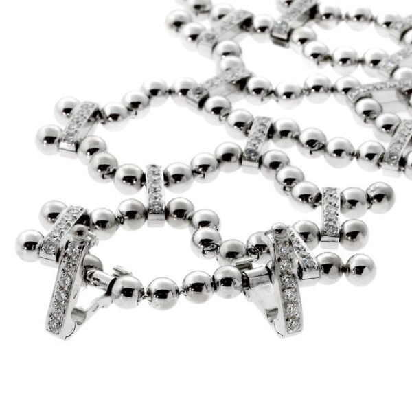 Cartier Perles de Diamants Diamond White Gold Bracelet - Image 2