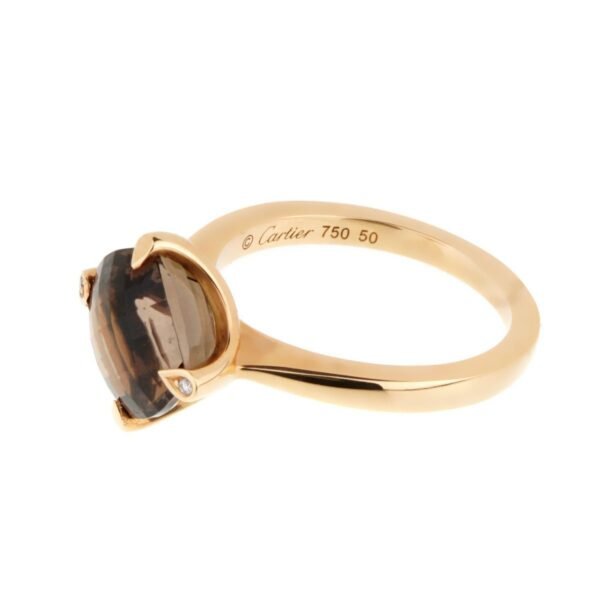 Cartier Smoky Quartz Diamond Cocktail Ring - Image 2