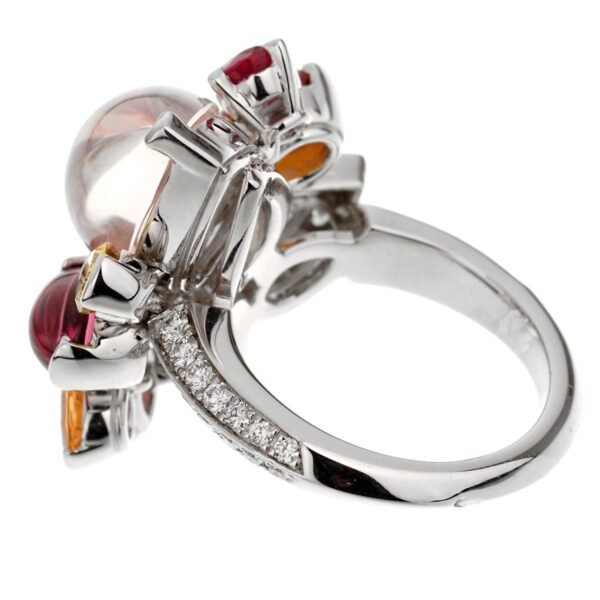 Cartier Sorbet Diamond White Gold Cocktail Ring Sz 4 1/4 - Image 4