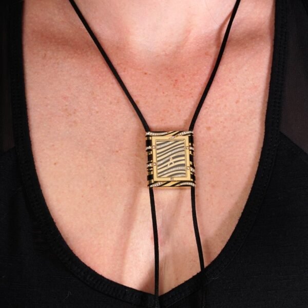 Cartier Tank Enamel Diamond Sautoir Necklace - Image 5