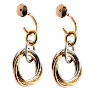 Cartier Trinity Crash Diamond Gold Earrings