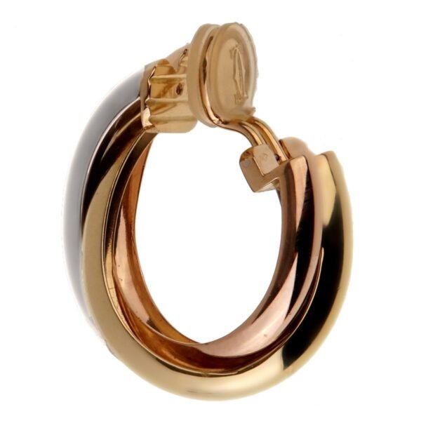 Cartier Trinity Large 18k Gold Hoop Earrings - Image 2