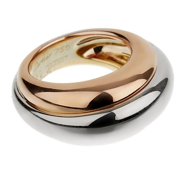 Cartier Vintage Trinity Band Cocktail 18k Gold Ring Sz 5