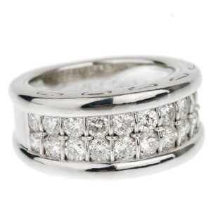 Cartier Vintage White Gold Diamond Band Ring Sz 5