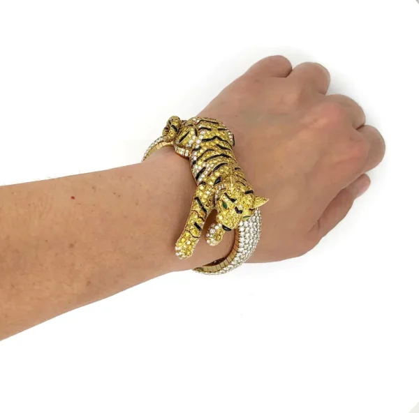 Cartier Vivid Yellow White Diamond Panther Watch - Image 7