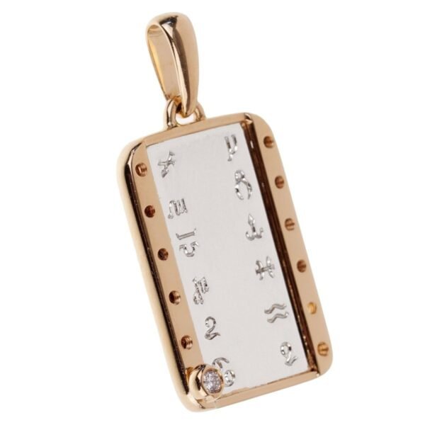 Cartier Zodiac Vintage Diamond Yellow Gold Pendant - Image 2