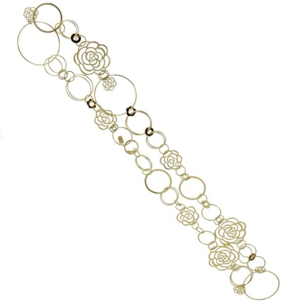 Chanel Camellia Sautoir Yellow Gold Necklace - Image 2