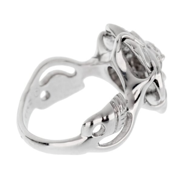 Chanel Camellia Gold Diamond Ring - Image 3