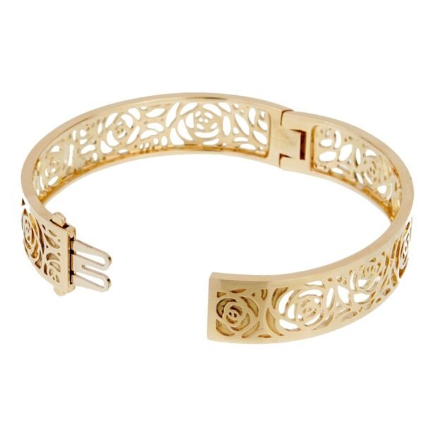 Chanel Camellia Yellow Gold Ajoure Bracelet - Image 3