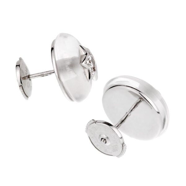 Chanel Comete Rock Crystal Diamond 18k White Gold Stud Earrings - Image 2