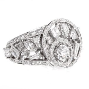 Chanel Cosmos Multi Shaped Diamond Cocktail Gold Ring