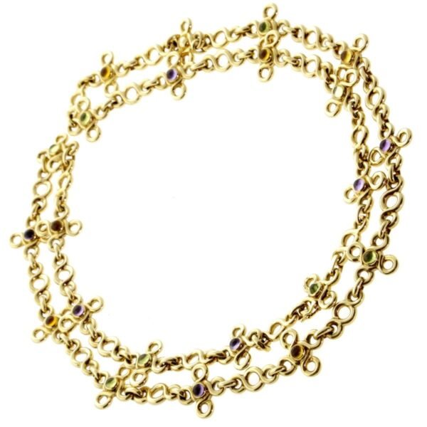 Chanel Gemstone 18k Yellow Gold Sautoir Necklace - Image 2