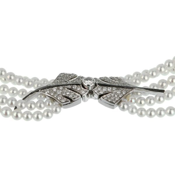 Chanel High Jewelry Diamond Pearl White Gold Necklace - Image 3