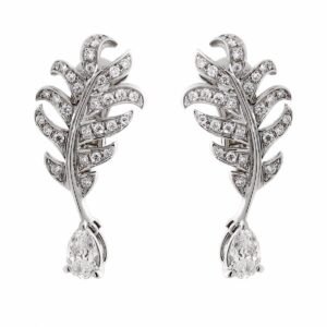 Chanel Plume De Chanel Diamond Earrings