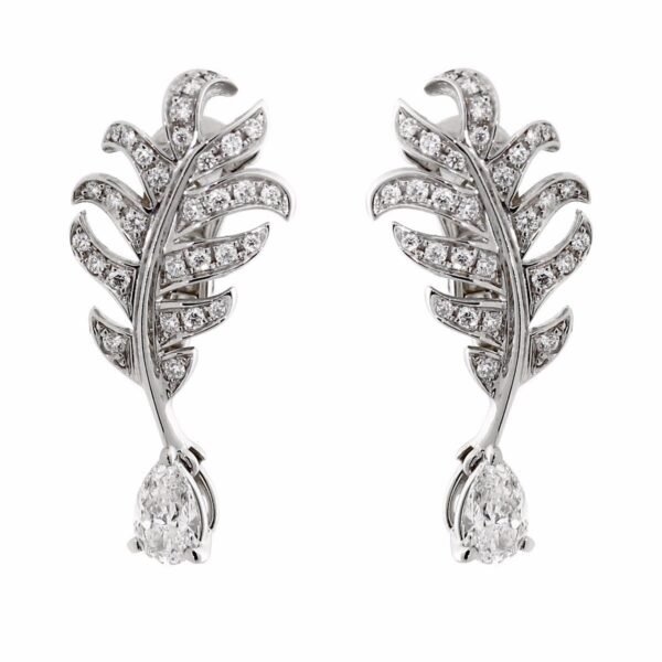 Chanel Plume De Chanel Diamond Earrings