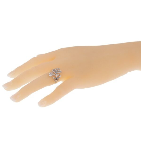 Chanel Plume Diamond Gold Cocktail Ring - Image 5