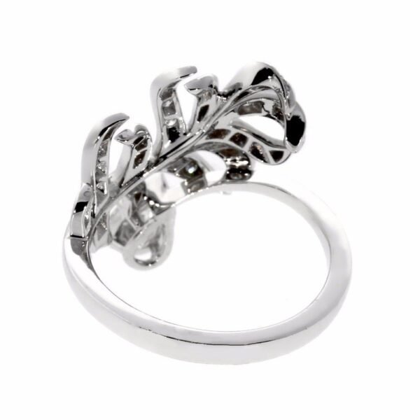 Chanel Plume Diamond Gold Cocktail Ring - Image 4