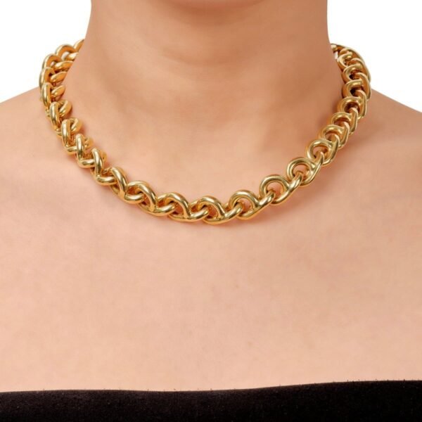 Chanel Vintage 18k Yellow Gold Chain Necklace - Image 2