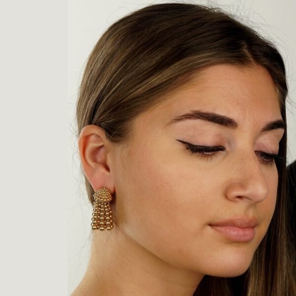 Chanel Vintage Gold Tassel Drop Earrings - Image 5
