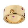 Chanel Yellow Sapphire Ruby Vintage Band Yellow Gold Ring - Image 2