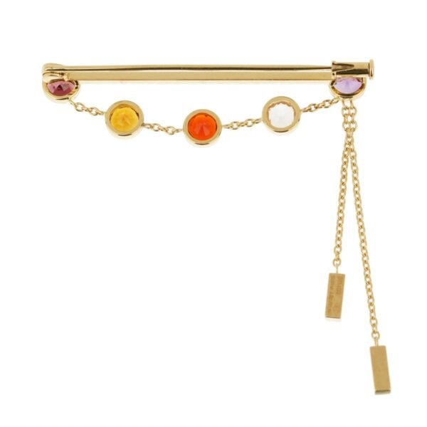 Chaumet Diamond Gemstone Yellow Gold Brooch - Image 2