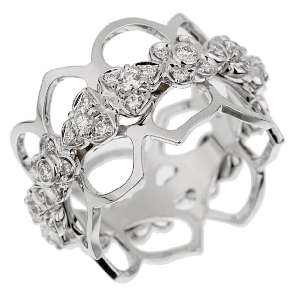 Chaumet Hortensia Diamond White Gold Eternity Cocktail Ring - Image 2