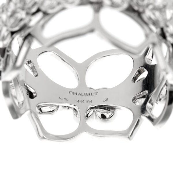 Chaumet Hortensia Diamond White Gold Eternity Cocktail Ring - Image 3