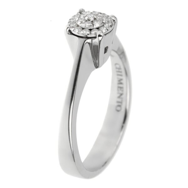 Chimento Pave Diamond Solitaire White Gold Ring - Image 2