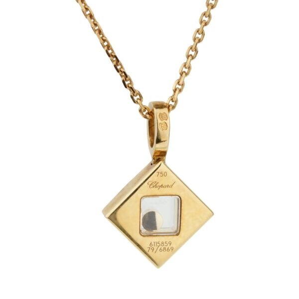 Chopard Happy Diamonds Square Yellow Gold Necklace - Image 2
