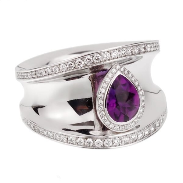Chopard Imperiale Amethyst Diamond White Gold Ring - Image 2