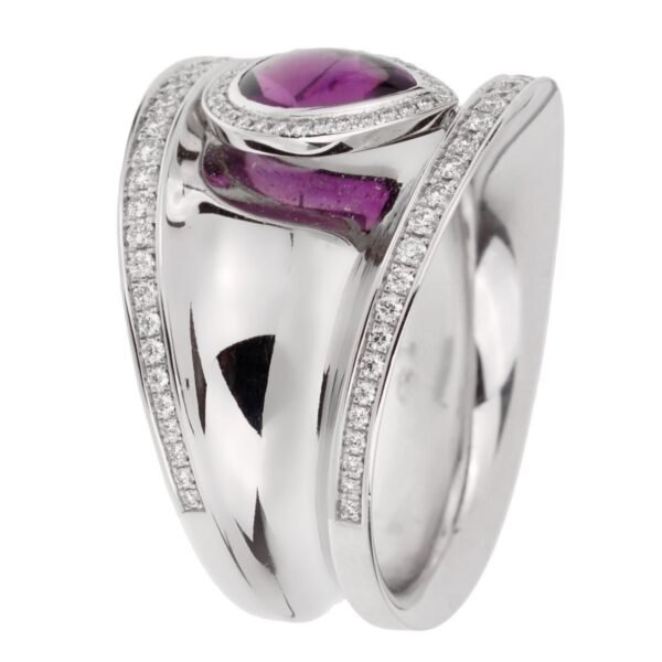 Chopard Imperiale Amethyst Diamond White Gold Ring - Image 3