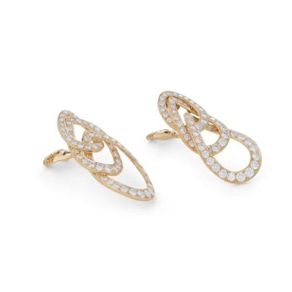 David Webb Gold and Diamond Ear Clips - Image 3