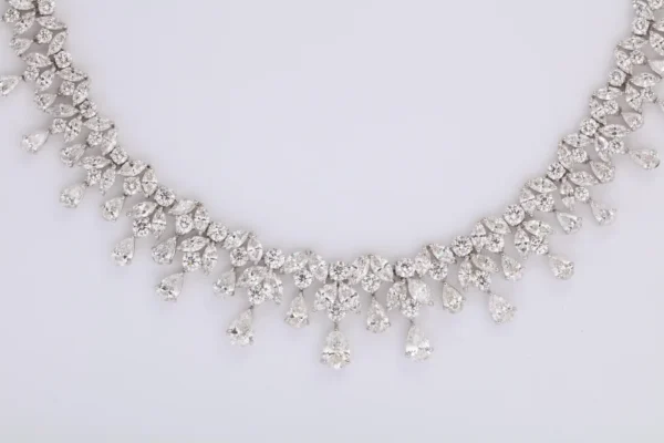 Diamond Drop Necklace For Sale - Image 6