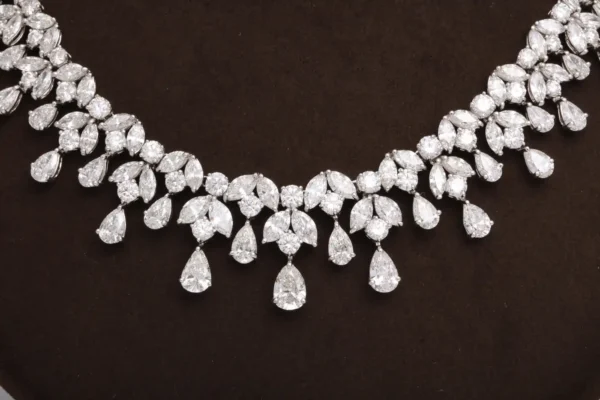 Diamond Drop Necklace For Sale - Image 5
