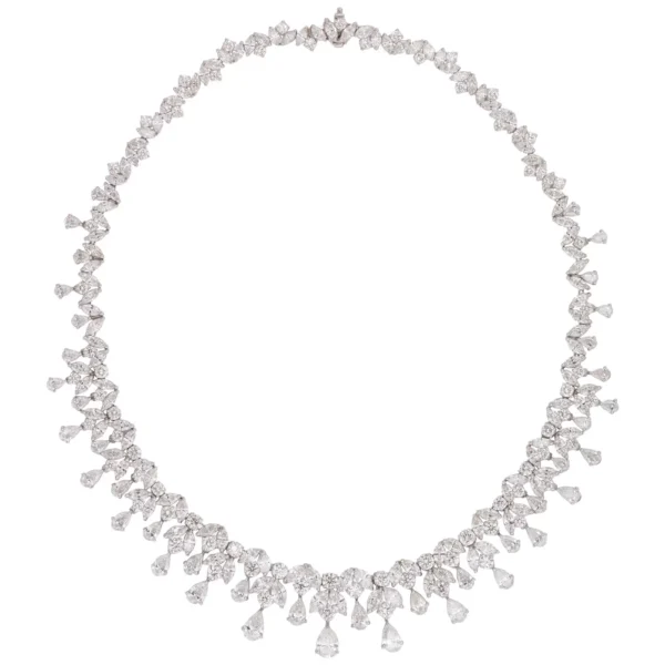 Diamond Drop Necklace For Sale - Image 2