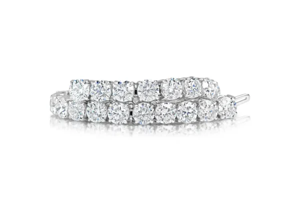 Diamond Platinum Brilliant Tennis Bracelet 28.80 Carat - Image 4