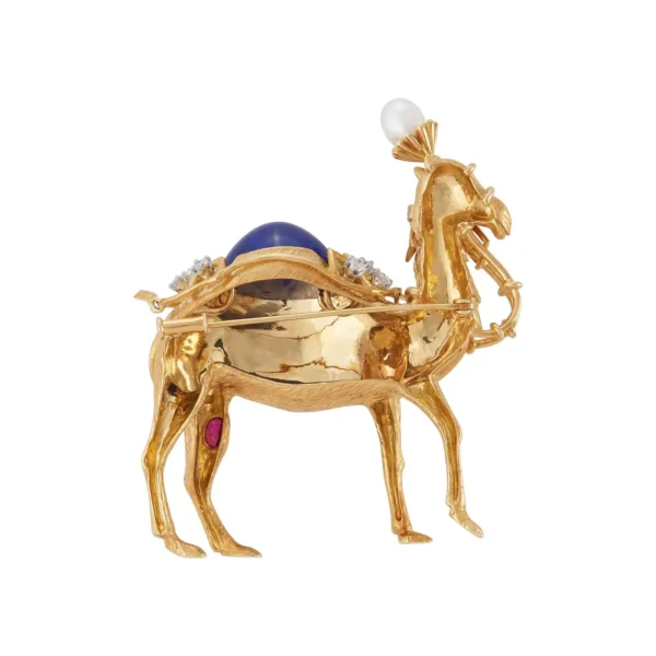 Diamond and Lapis Lazuli Camel Brooch Jean Schlumberger for Tiffany & Co. - Image 3