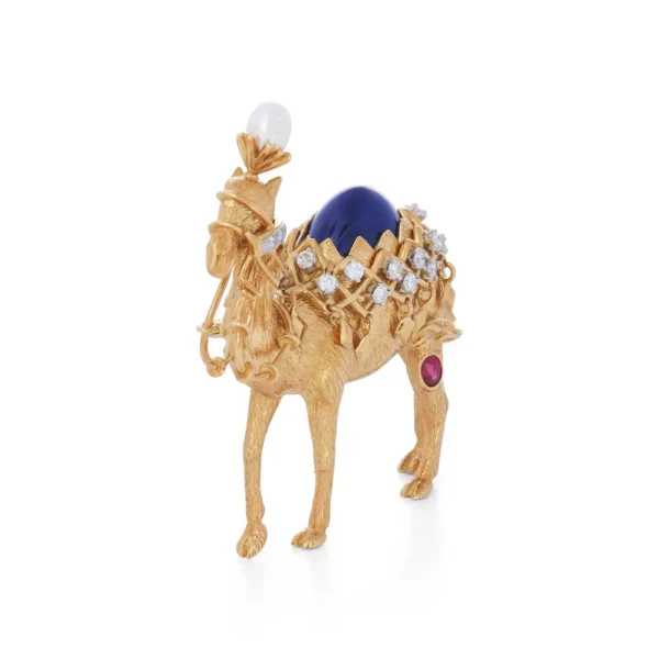Diamond and Lapis Lazuli Camel Brooch Jean Schlumberger for Tiffany & Co. - Image 2