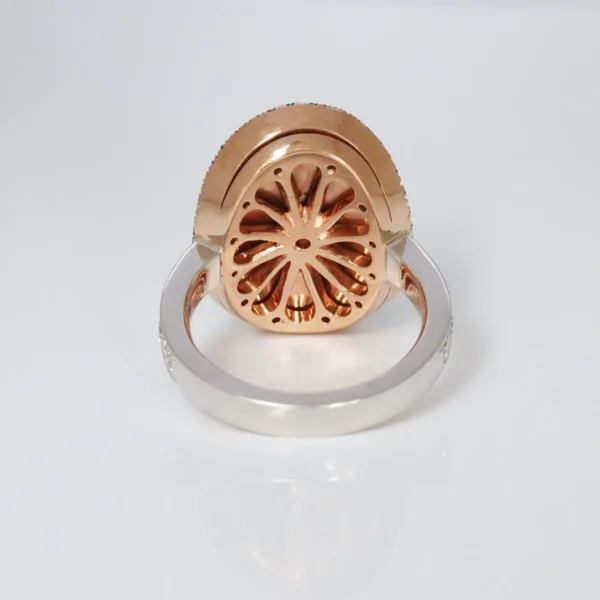 Fancy Yellow Pear Shape Rose-Cut Diamond Pink, Blue Diamond Ring GIA Cert. 3 Ct. - Image 8